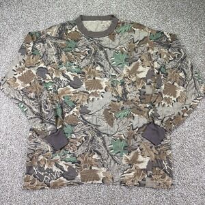 Vintage Camo Longsleeve Pocket Shirt XL 90s USA Made Classic Retro Essentials